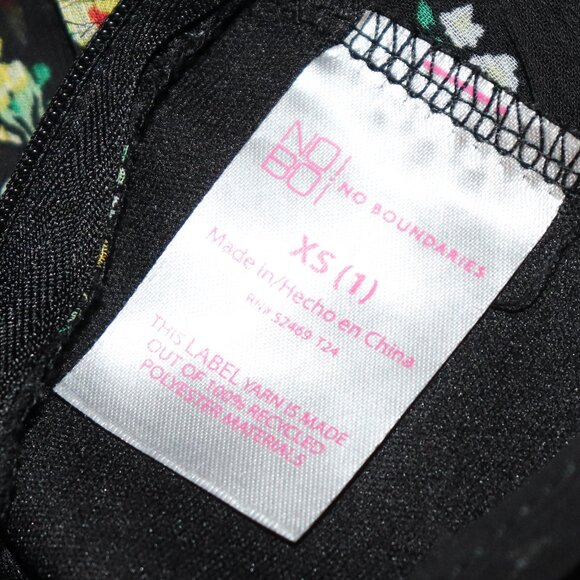 🌼 No Boundaries Floral Midi Dress · Black & Yellow · Size XS - Picture 2 of 7